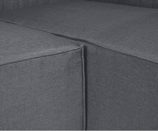 Sof&aacute; 3 M&oacute;dulos Chaise Direito Mensa Cinza Escuro image number 4