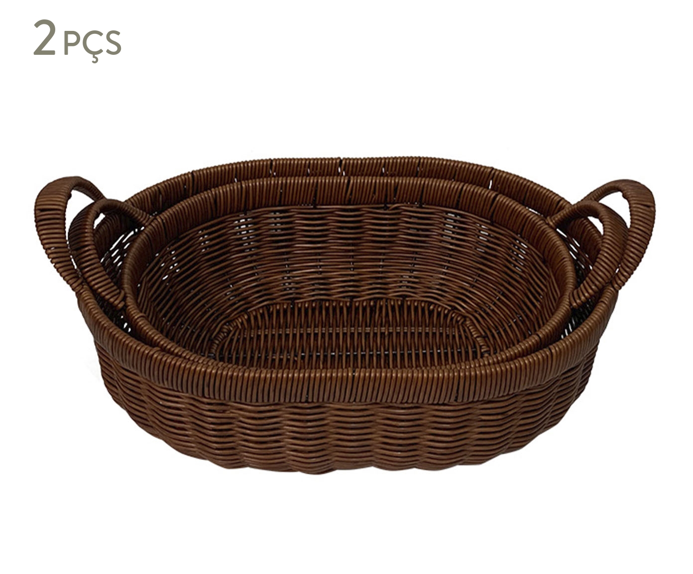 Jogo de Cestas Decorativa Paglia Marrom Escuro - image 0
