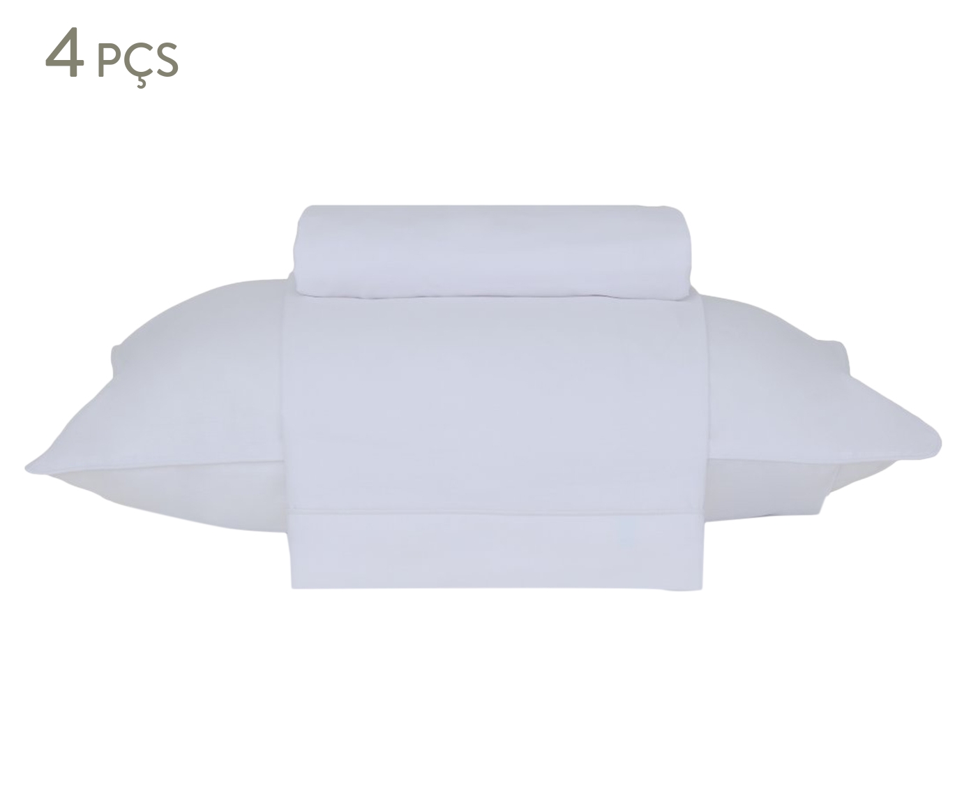 Jogo de Len&ccedil;ol Basic Percalle Branco 180 Fios - image 0