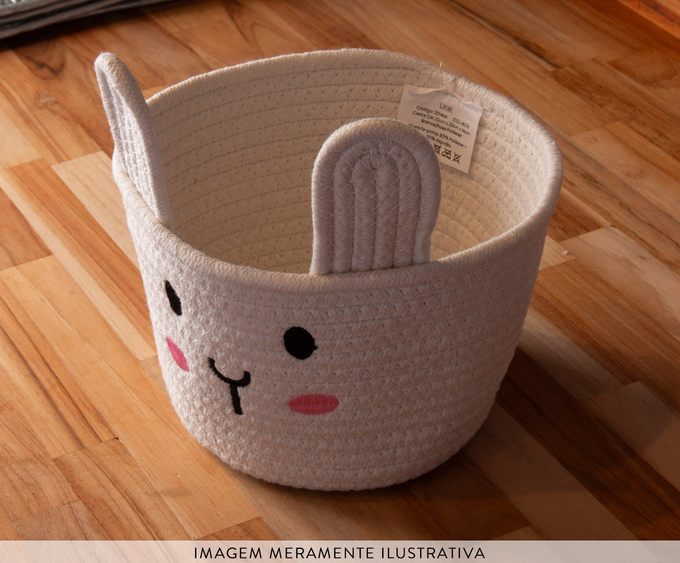 Cesta Rabbit Branco image number 2