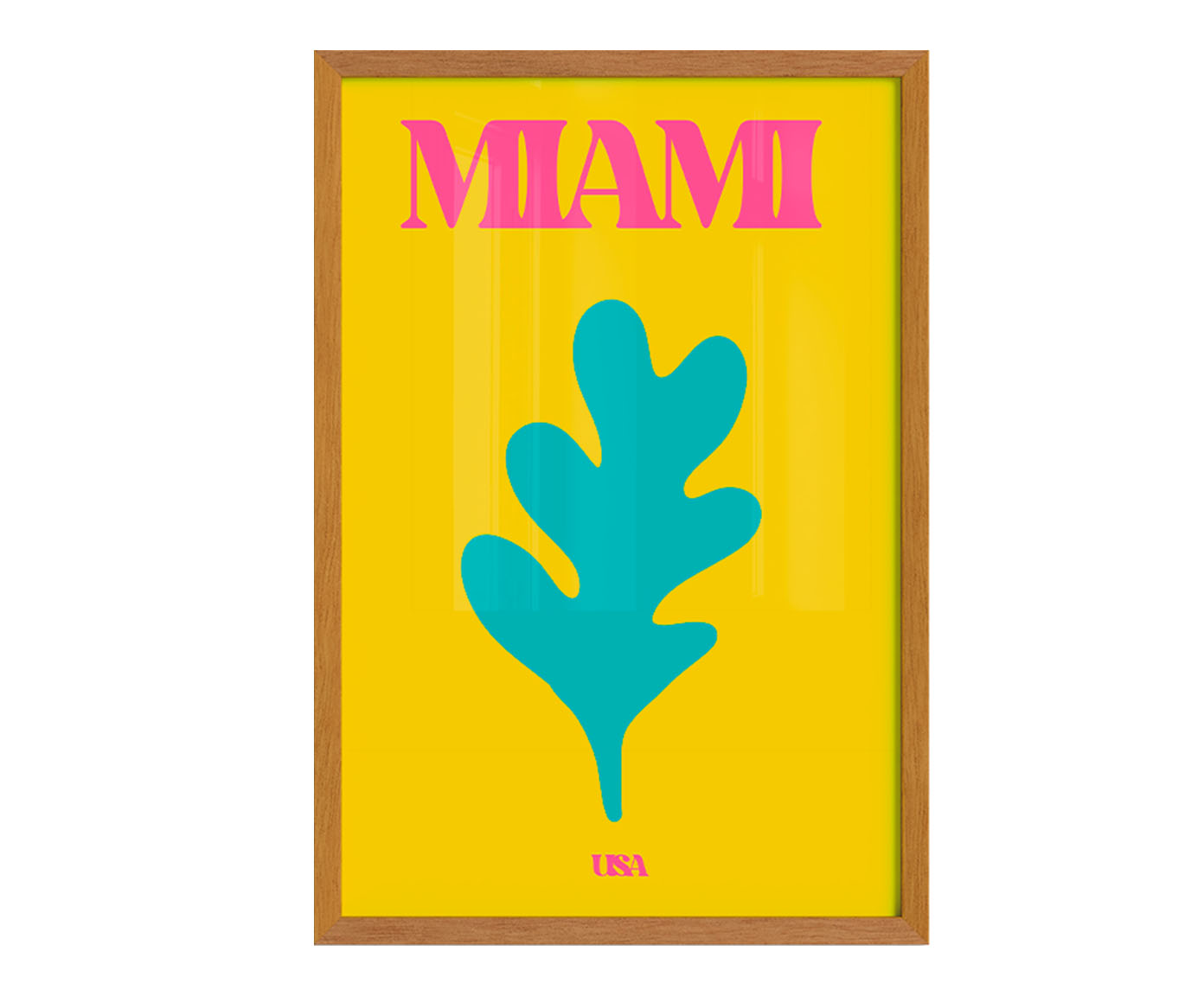 Quadro Miami com Moldura em Madeira - image 0
