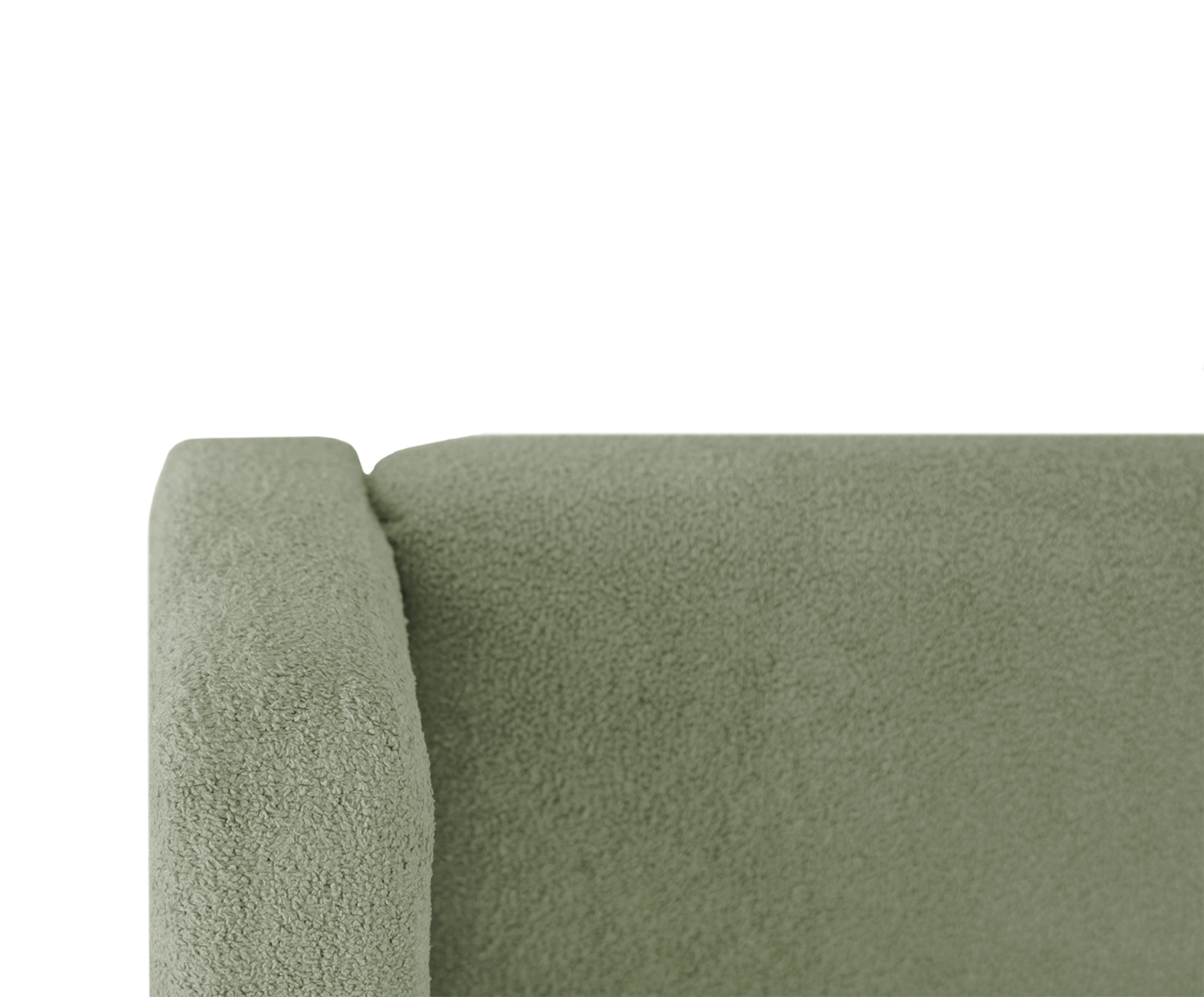 Cabeceira em Boucle Aveludado Classic Verde image number 4