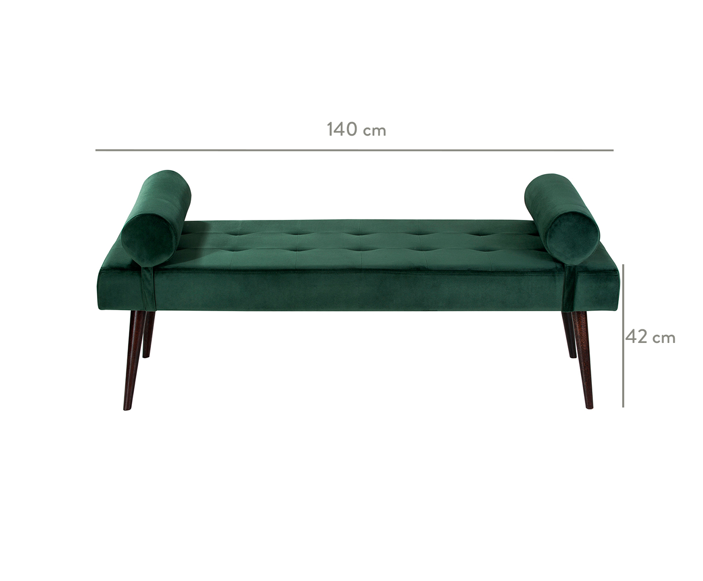 Recamier em Veludo Olivia Charming - Verde Floresta image number 3
