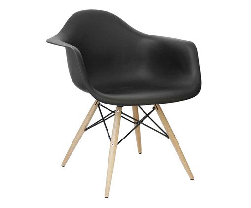Cadeira Eames Young Wood - Preto - image 0