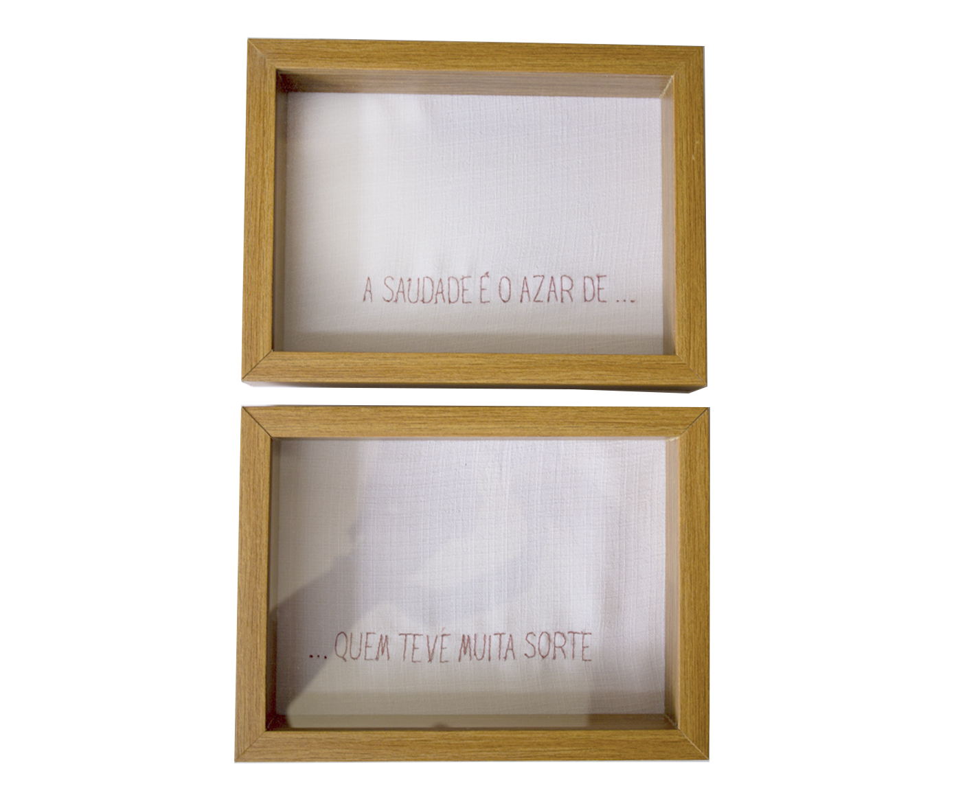Jogo de Quadros Decorativo "Saudade &eacute; o Azar" - image 0