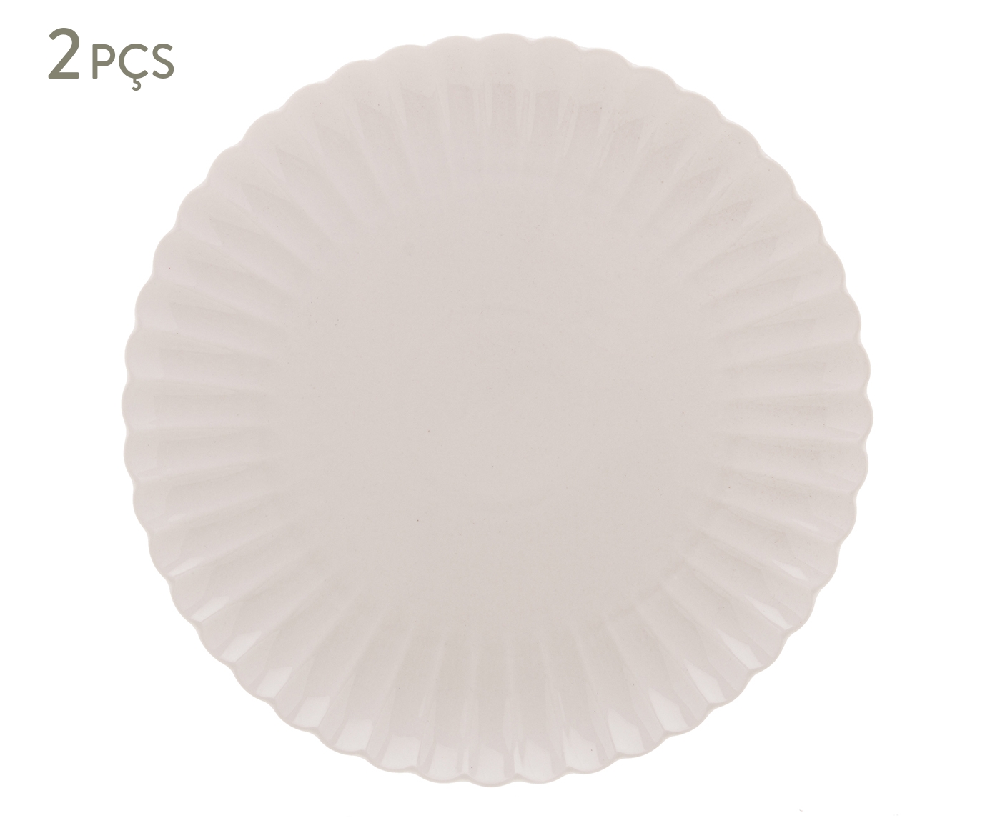 Jogo de Pratos Rasos em Porcelana P&eacute;tala Branca - image 0