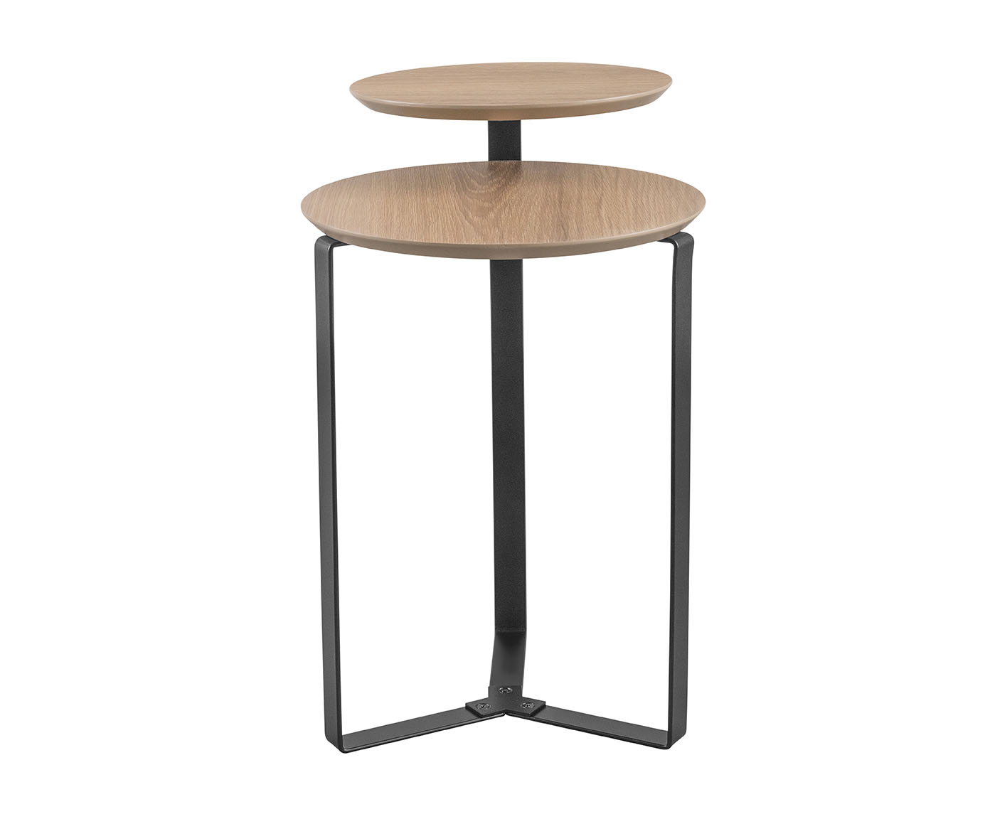 Mesa de Centro Dois Tampos Chanfrada Org&acirc;nica Hanover e Preto - image 1