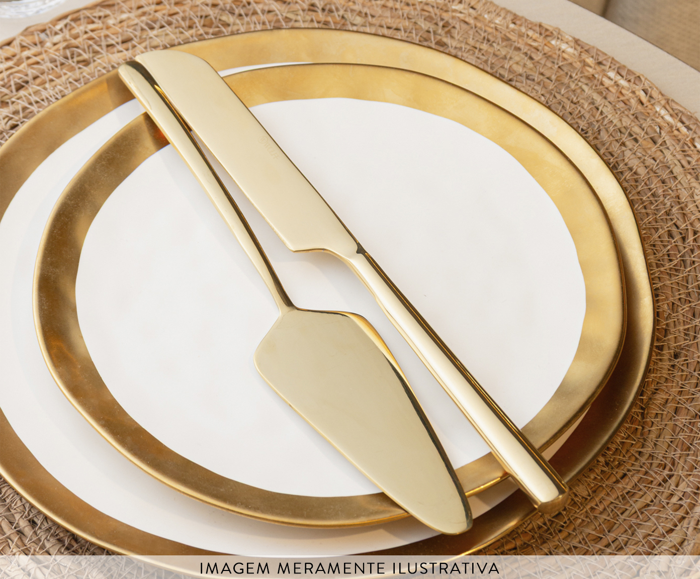 Jogo para Servir Bolo Viena Dourado image number 3