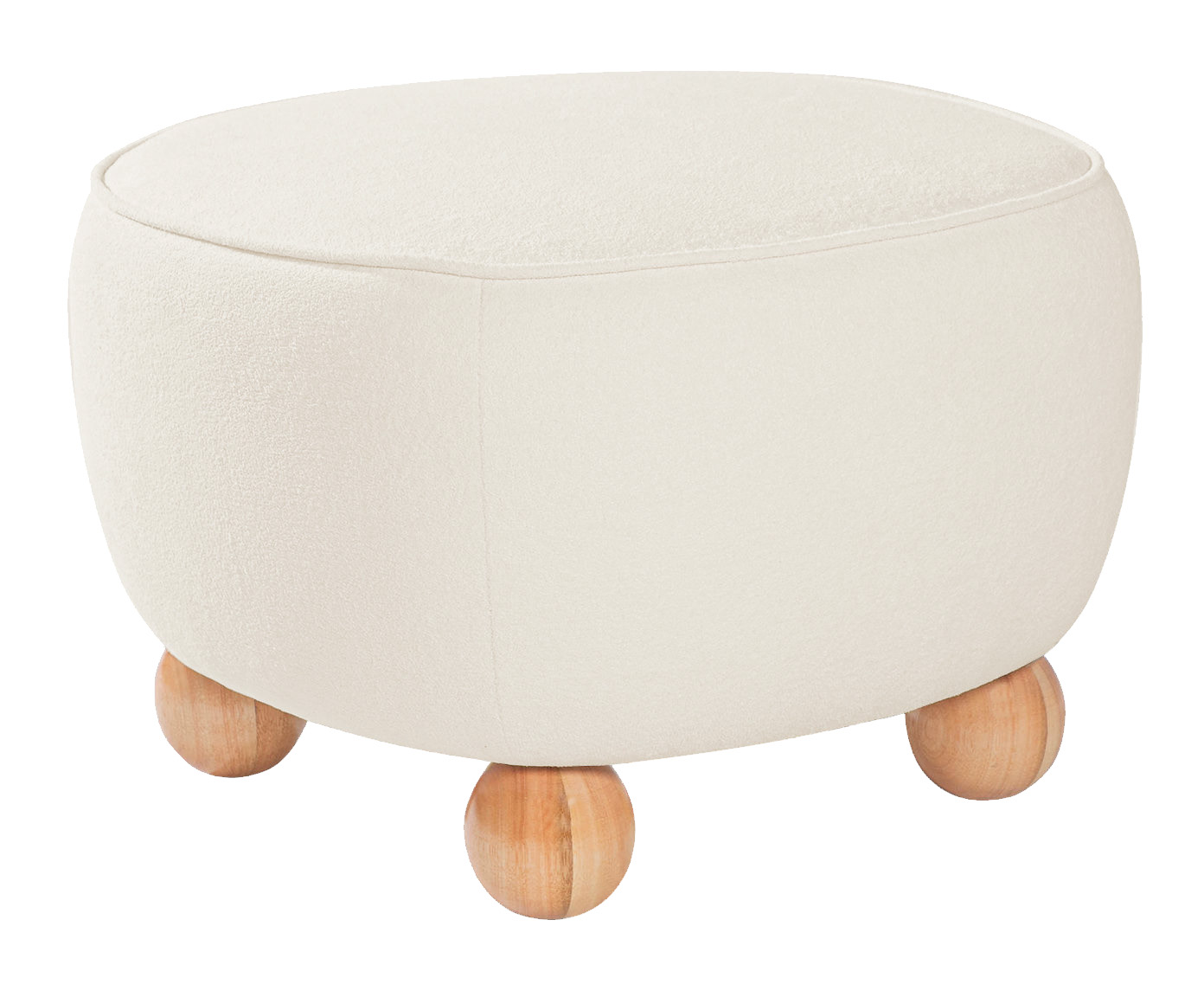 Puff Ball Feet em Boucle Aveludado Branco - image 0