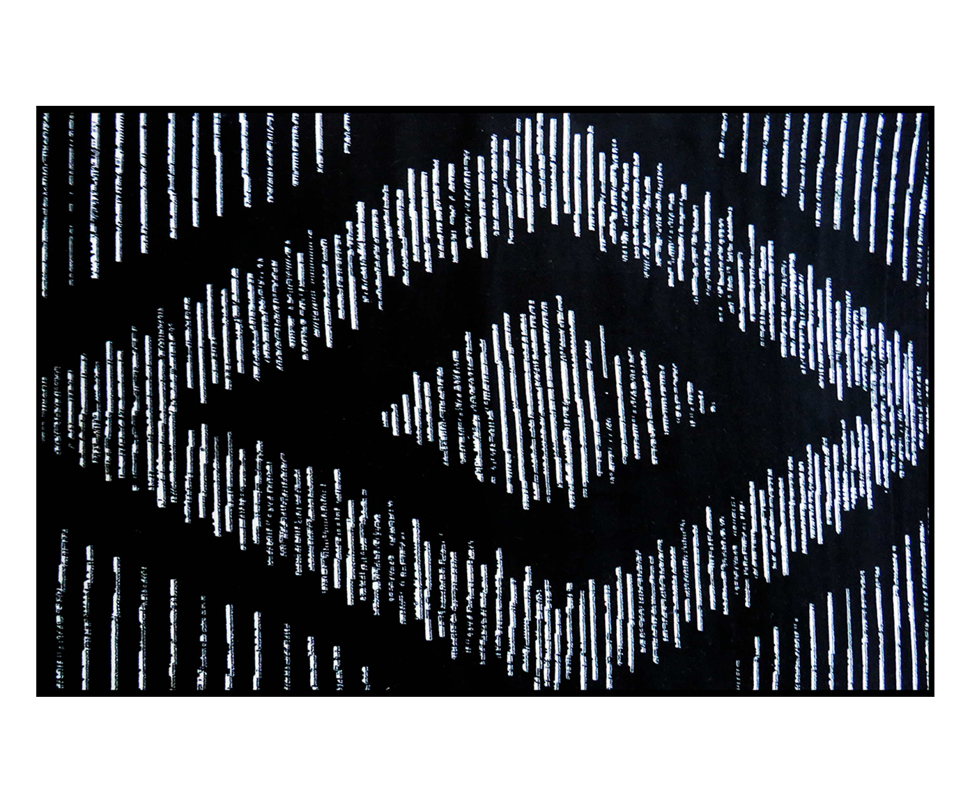 Tapete Indiano Konya - Preto e Creme - image 0