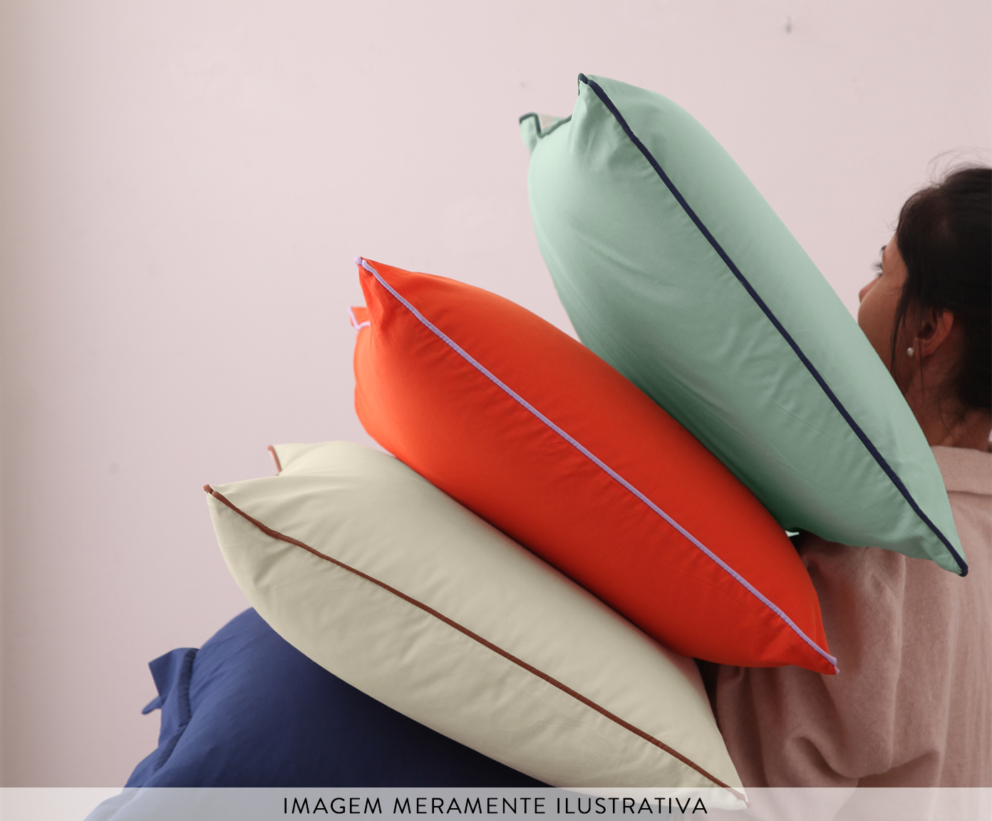 Duvet Colors Filetti Menta com Vivo Azul Oceano 200 Fios image number 4