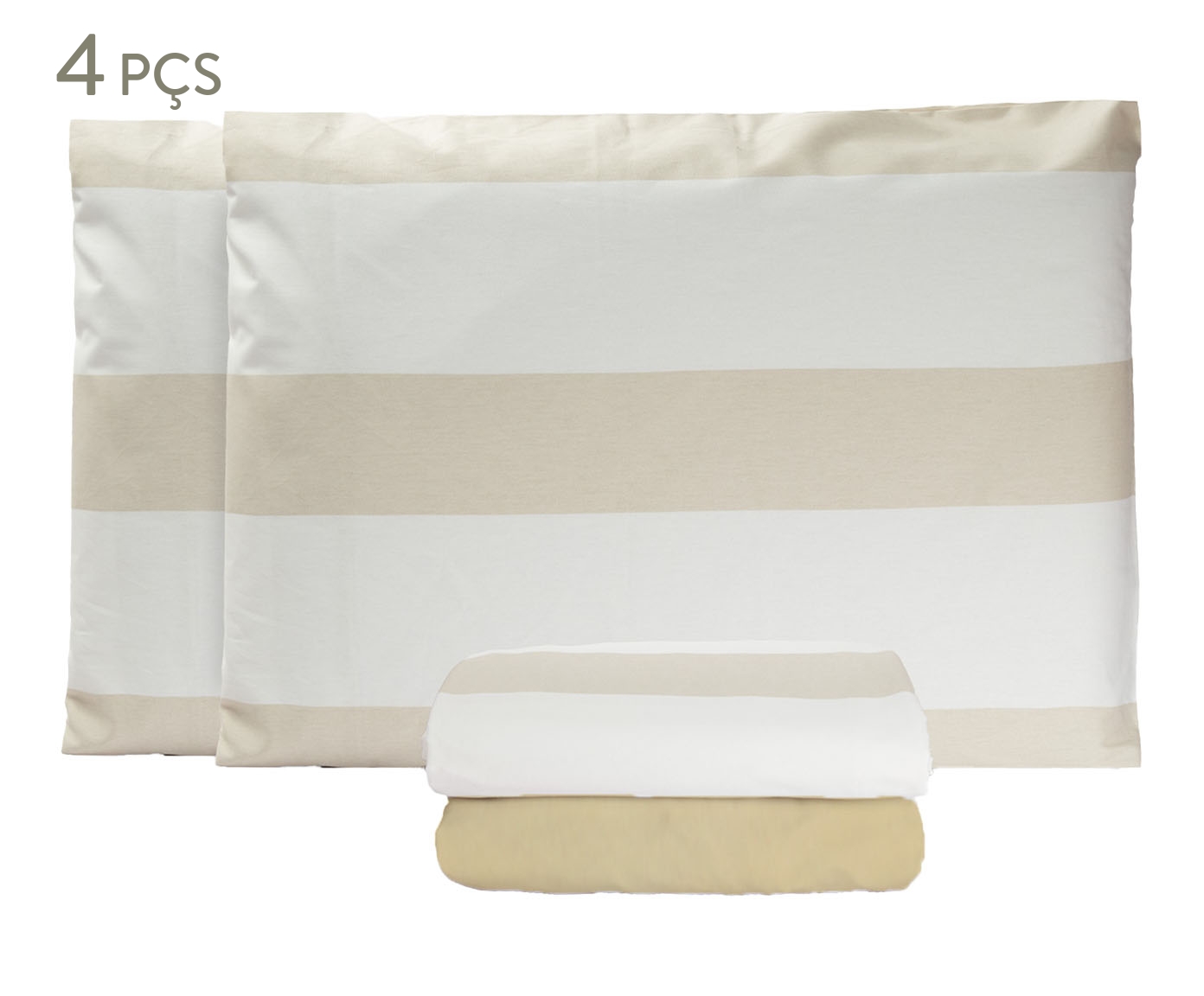 Jogo de Len&ccedil;ol Classic Tous Les Jours Estampado Listra Offwhite - image 1