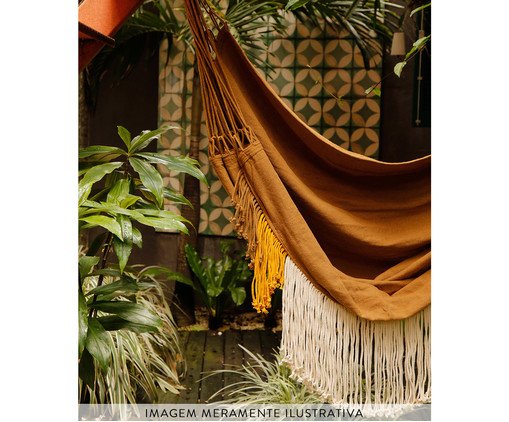 Poltrona Suspensa com Franjas Assim&eacute;tricas - Verde image number 2