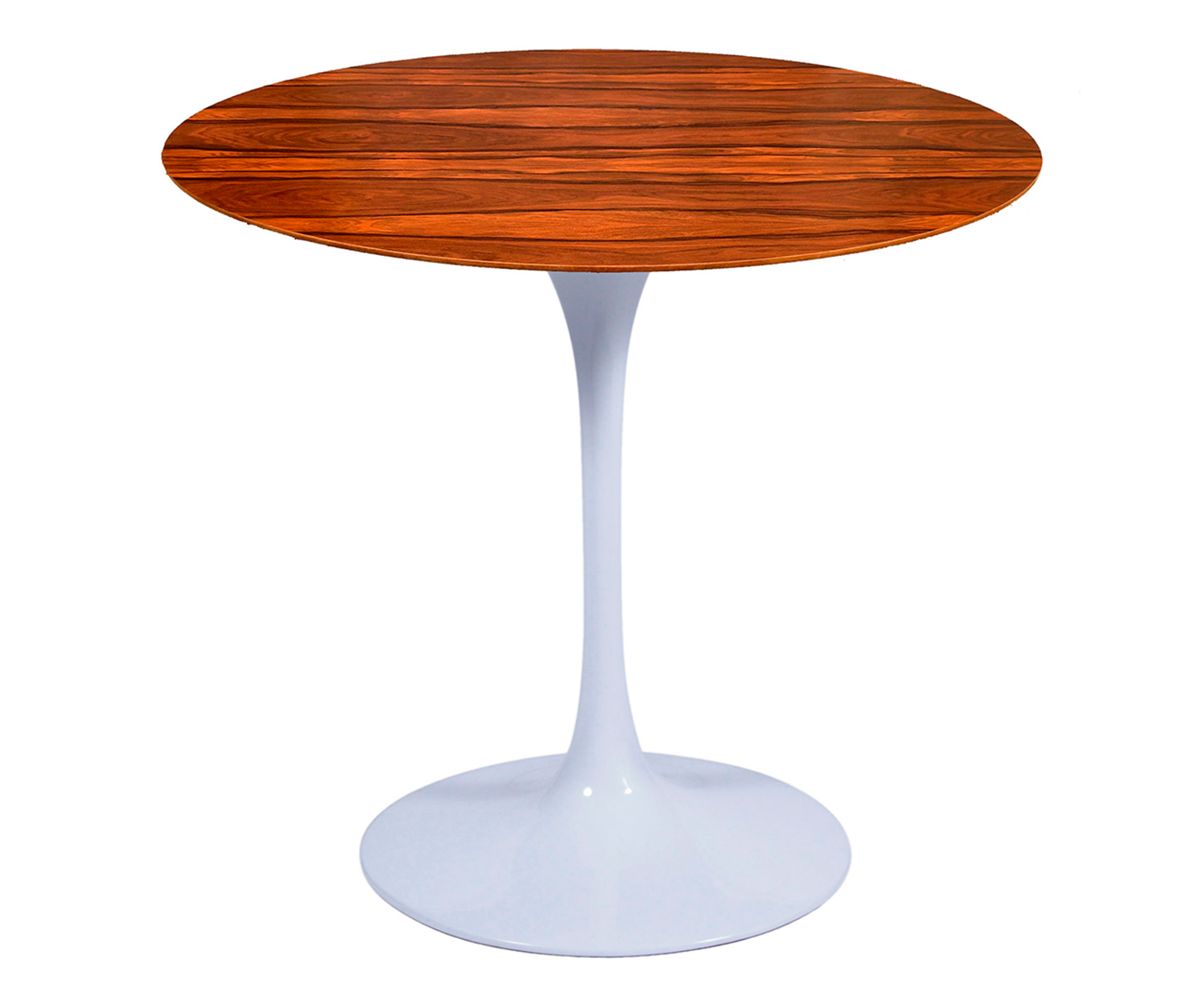 Mesa Saarinen Redonda Pau Ferro Base Branca - image 0