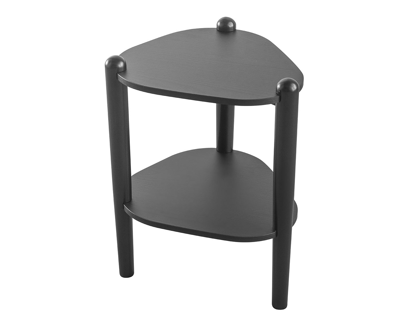 Mesa Lateral Com Prateleira Org&acirc;nica Nero e Preto - image 1