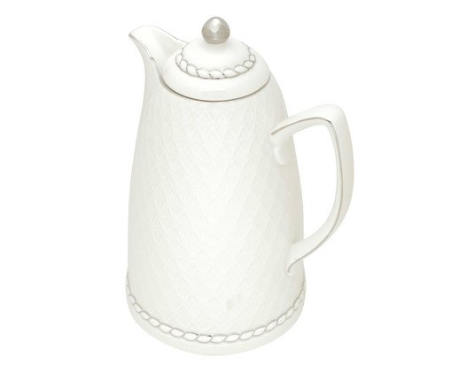 Garrafa T&eacute;rmica em Porcelana Lina Branca - image 1