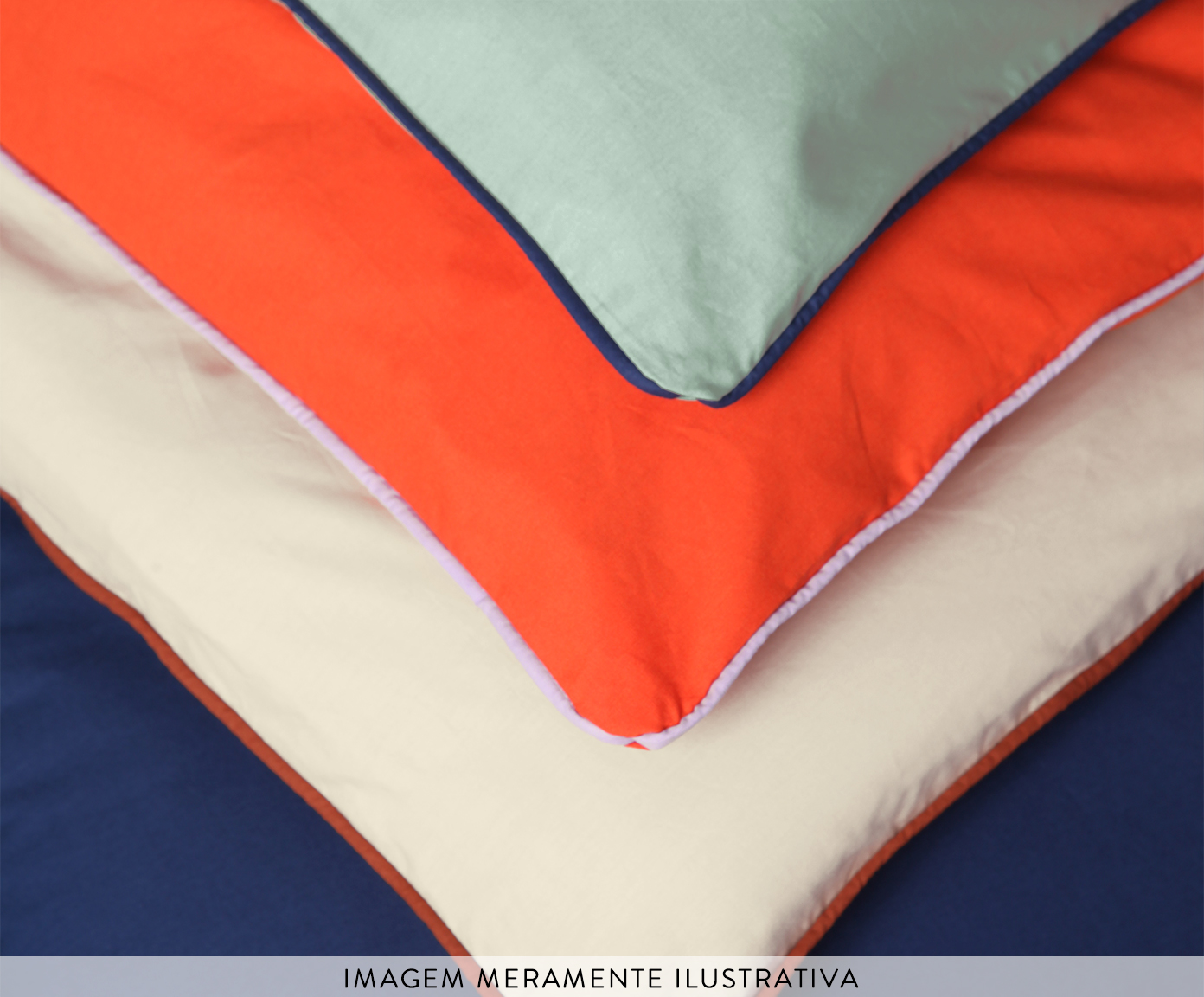 Duvet Colors Filetti Menta com Vivo Azul Oceano 200 Fios image number 3