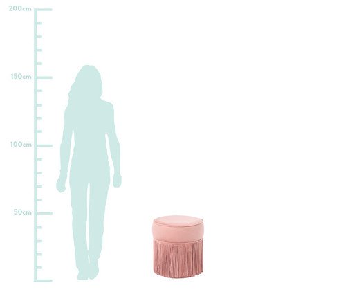 Puff Franja Simples - Rosa image number 6