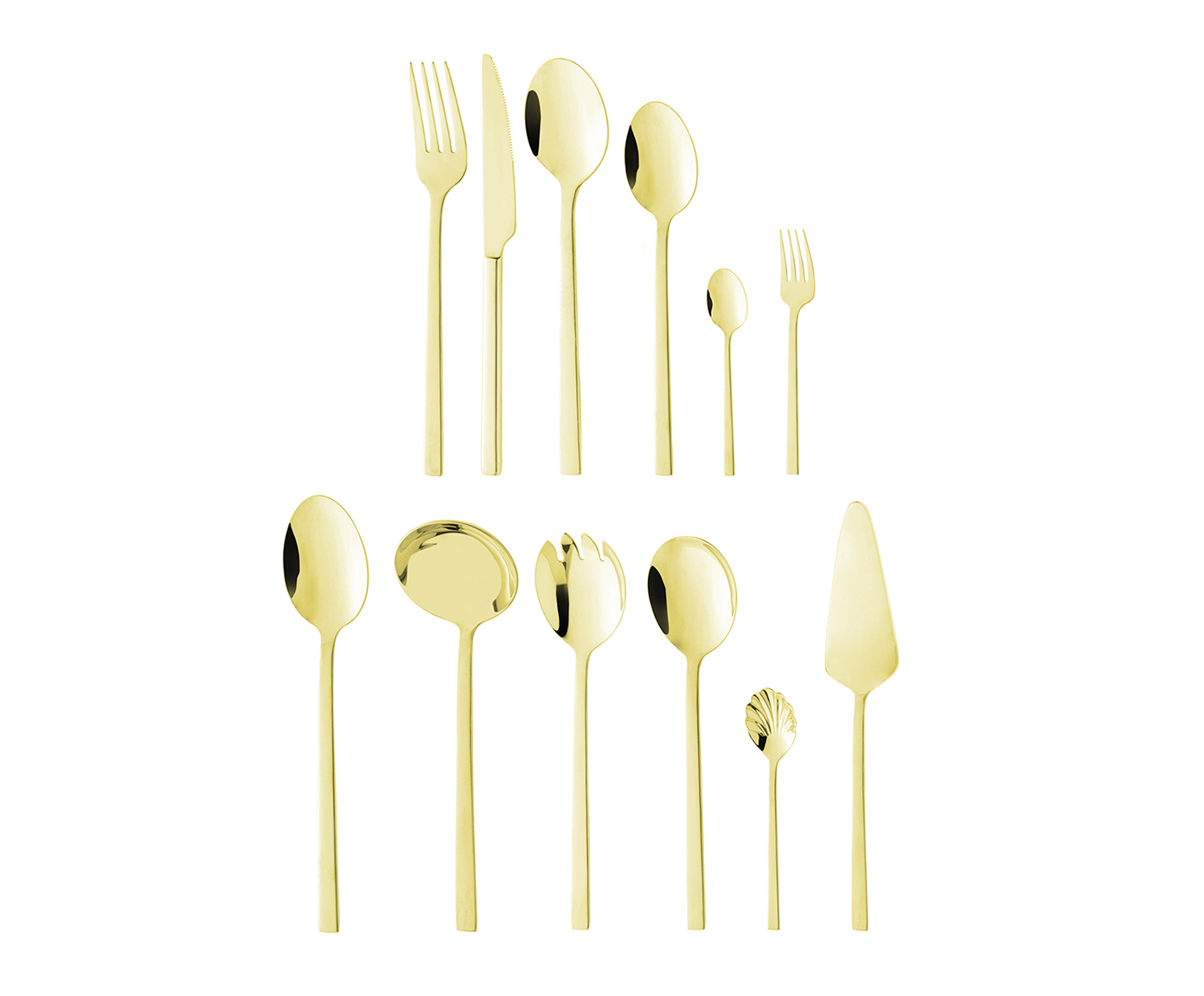 Faqueiro de A&ccedil;o Inox Firenze Dourado image number 3