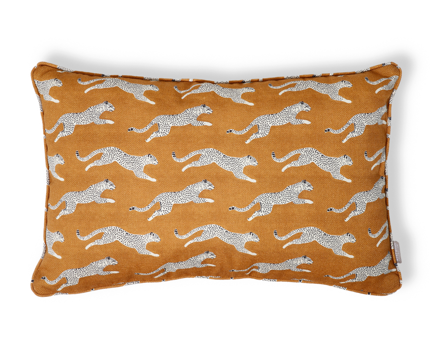 Capa de Almofada Retangular Estampada com Cordon&ecirc; Safari Mostarda - image 0