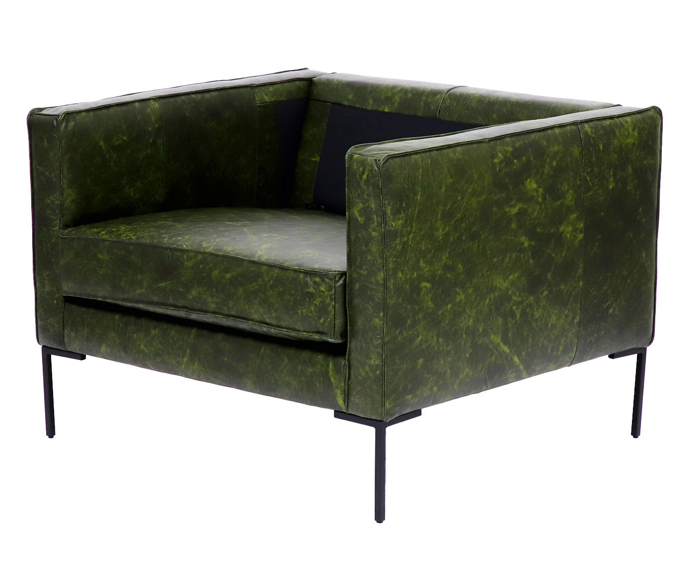 Poltrona em Couro Ettore - Verde - image 1