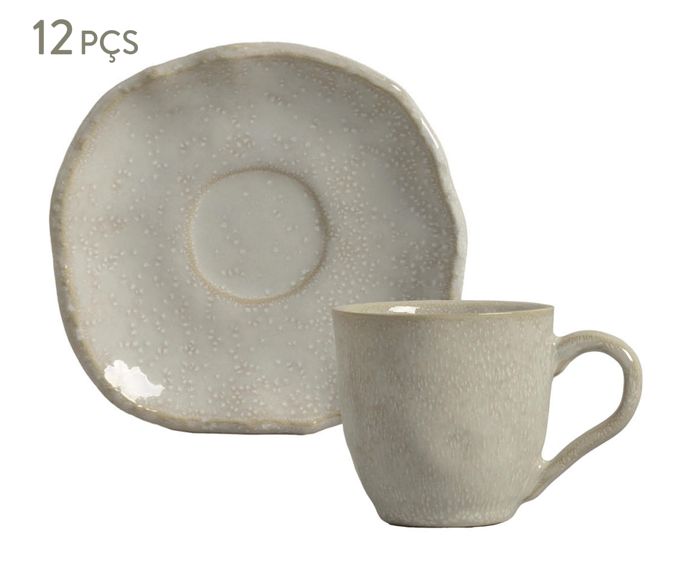 Jogo de X&iacute;cara para Caf&eacute; Org&acirc;nico Eco Stone Arenito Branco - image 0