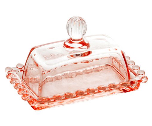 Manteigueira em Cristal Pearl Rosa - image 0