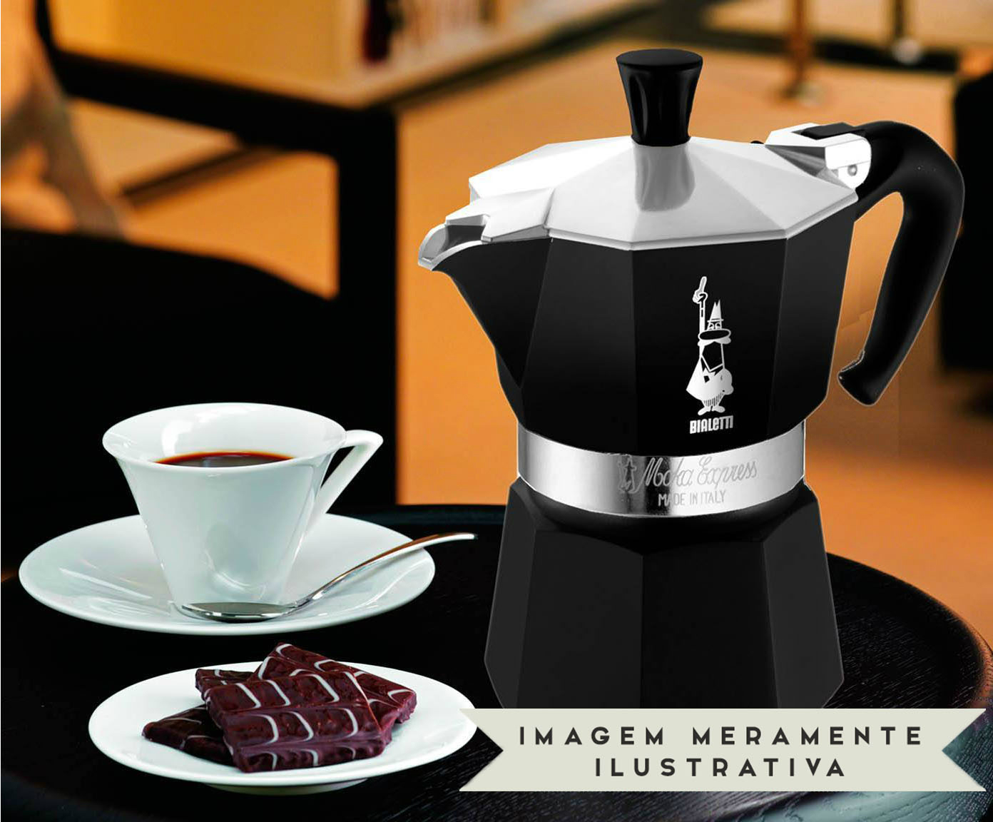 Cafeteira Italiana Nuova Moka Preta image number 2