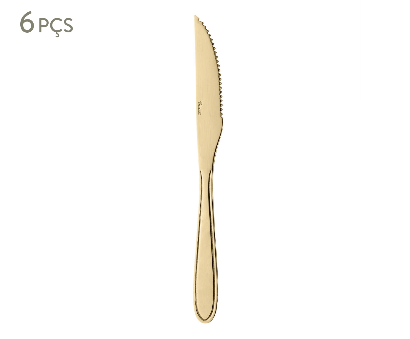 Jogo de Facas para Mesa Gastro Dourado - image 0