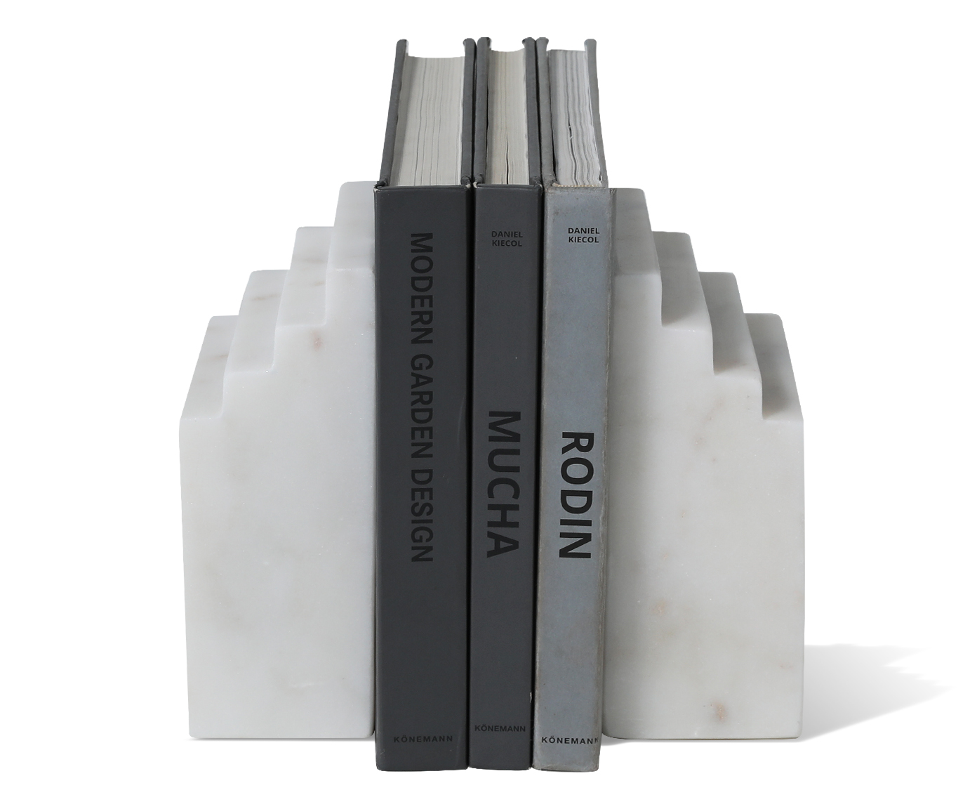 Aparador de Livros em M&aacute;rmore Atlas Branco - image 0