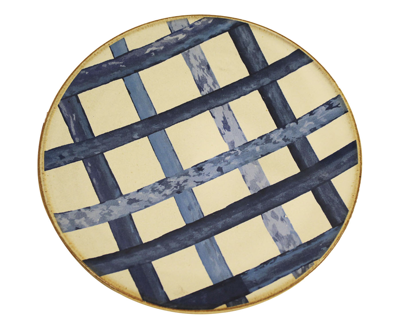 Prato para Sobremesa em Porcelana Vintage Xadrez Paros Al Mare - image 0