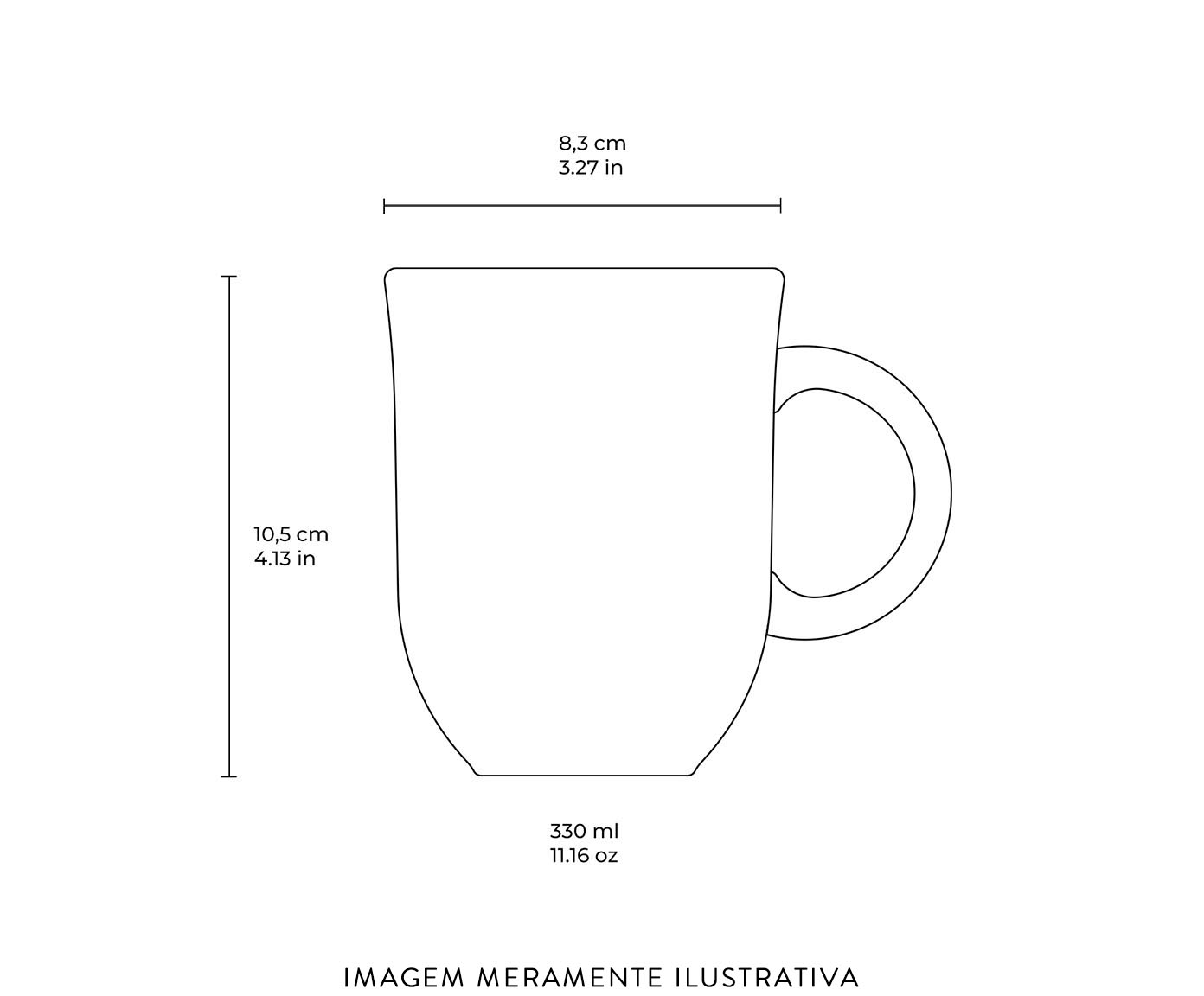 Jogo de Canecas Coup Stoneware Grande Litchi image number 5