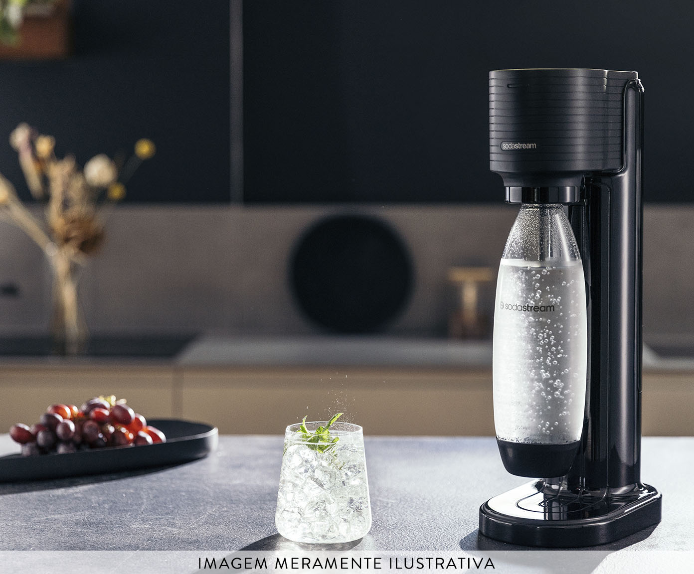 M&aacute;quina para Gaseificar &Aacute;gua Gaia Sodastream Preta image number 3