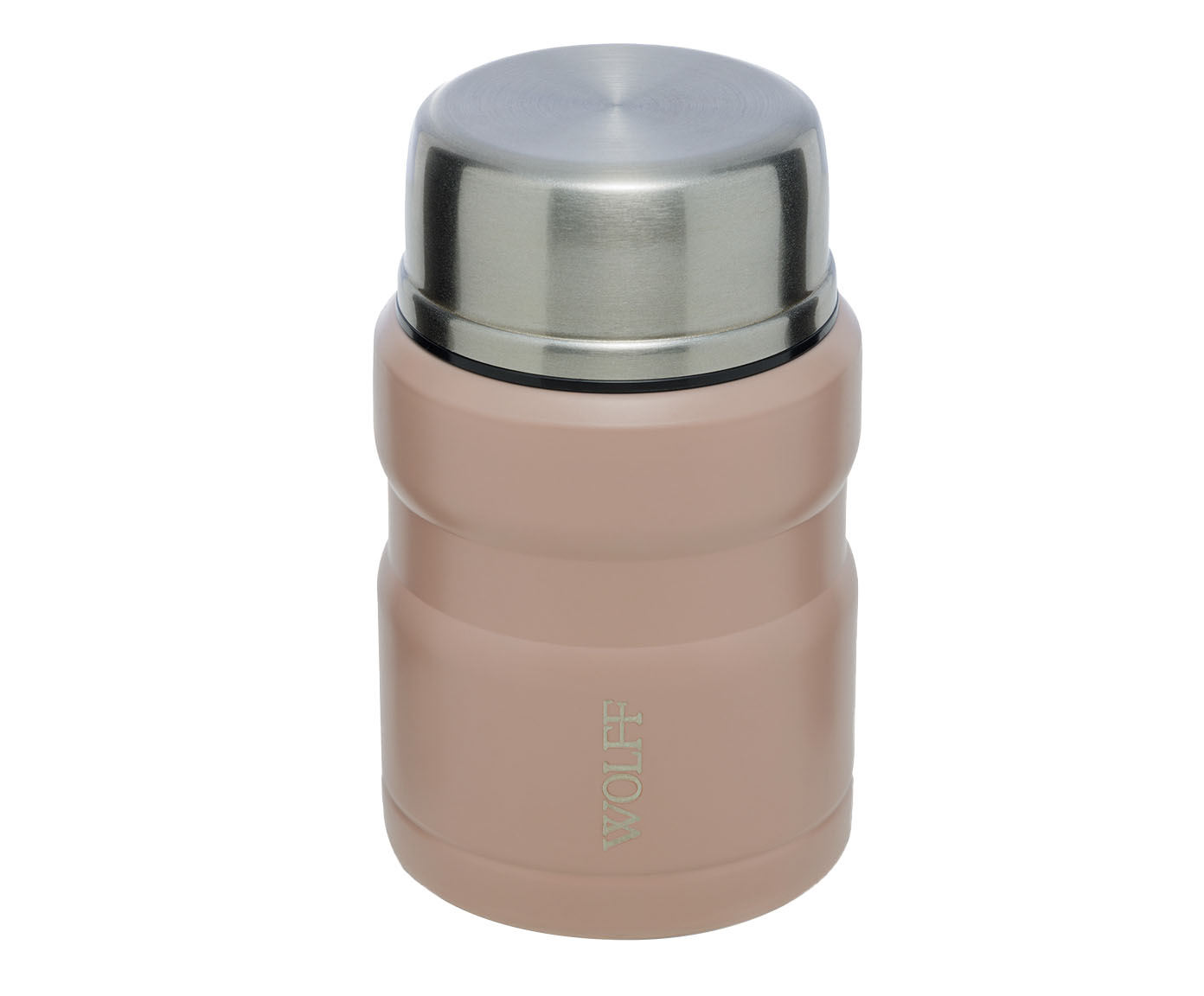 Pote T&eacute;rmico com Colher Dupla Parede em Inox Rosa Wolff - image 0
