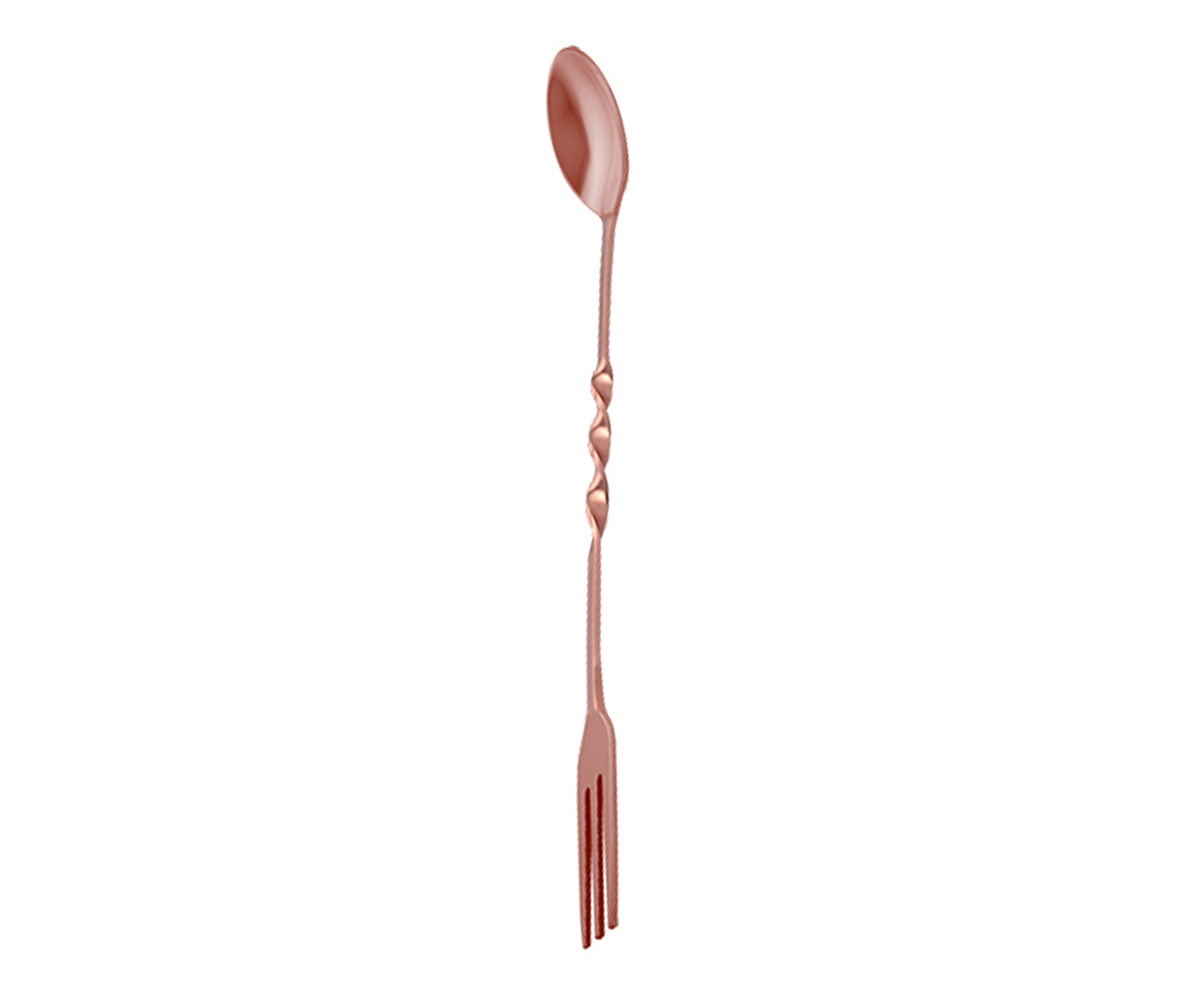 Colher e Garfo Tridente em Inox Bailarina Acobreada - image 0