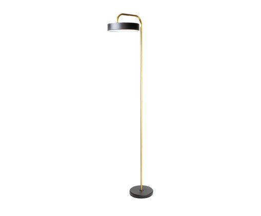 Lumin&aacute;ria de Ch&atilde;o em Led 13W Livia Dourado e Preto - Bivolt - image 0