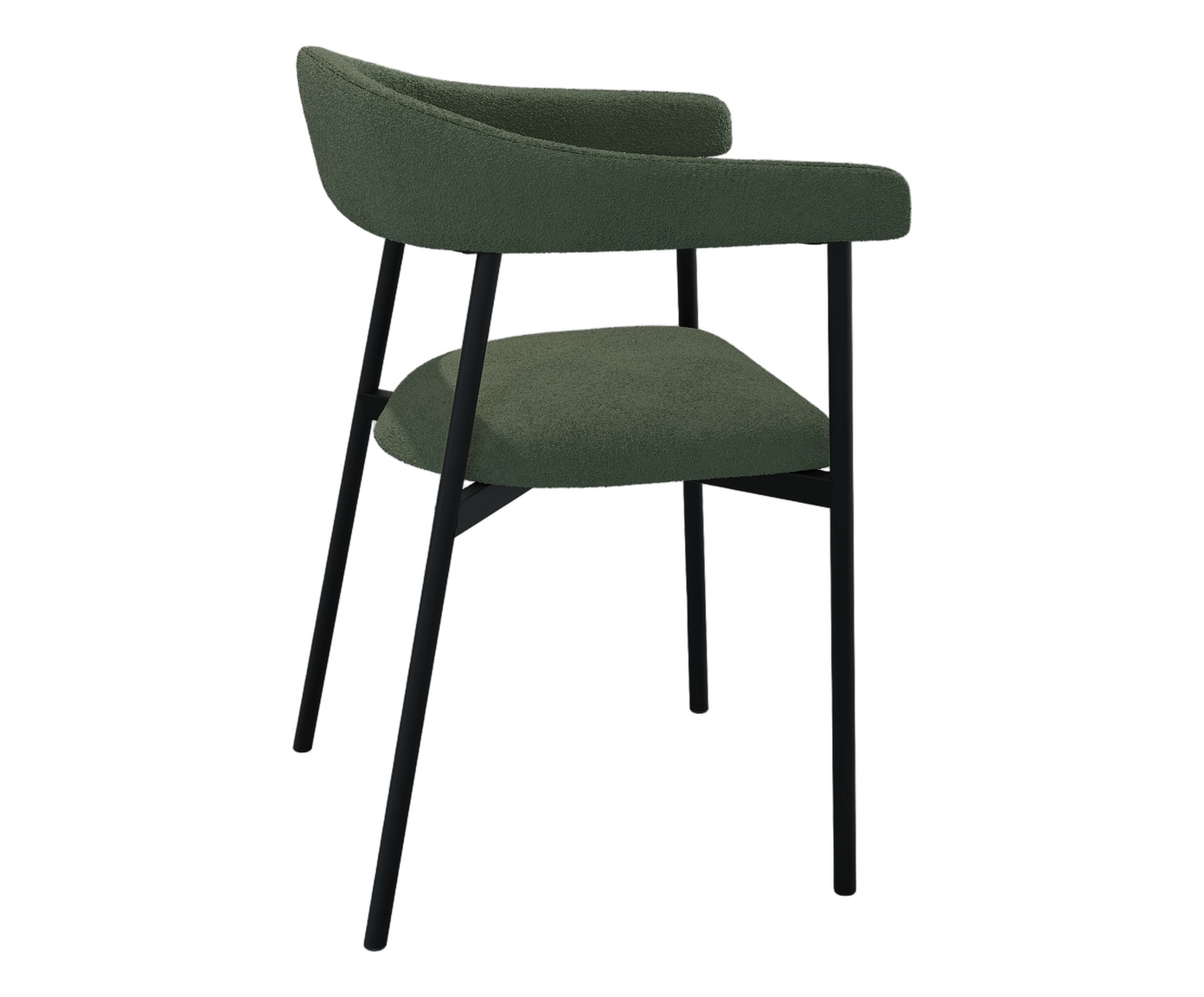 Cadeira de Jantar Angel Tecido Boucle Verde image number 3