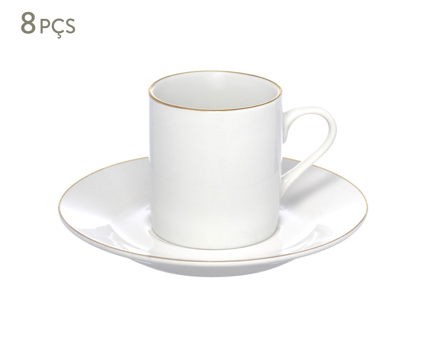 Jogo de X&iacute;cara para Caf&eacute; Roya em Porcelana Branca - image 0