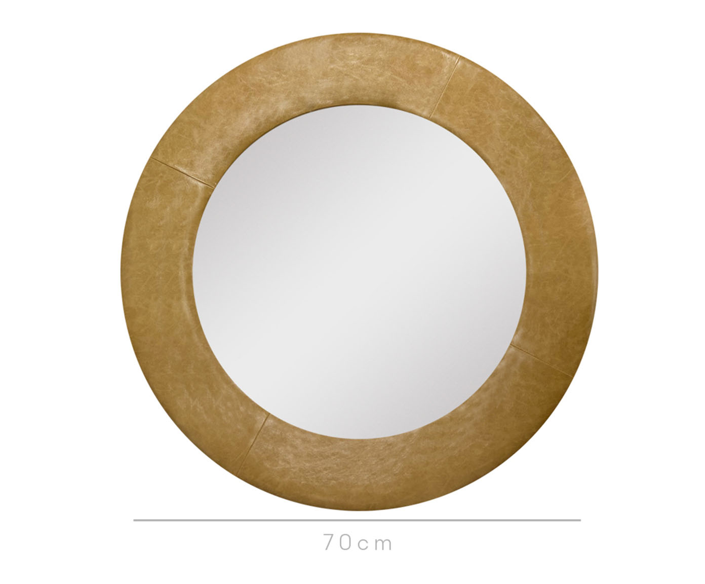 Espelho Madrid em Corino Caramelo - 70cm - image 1