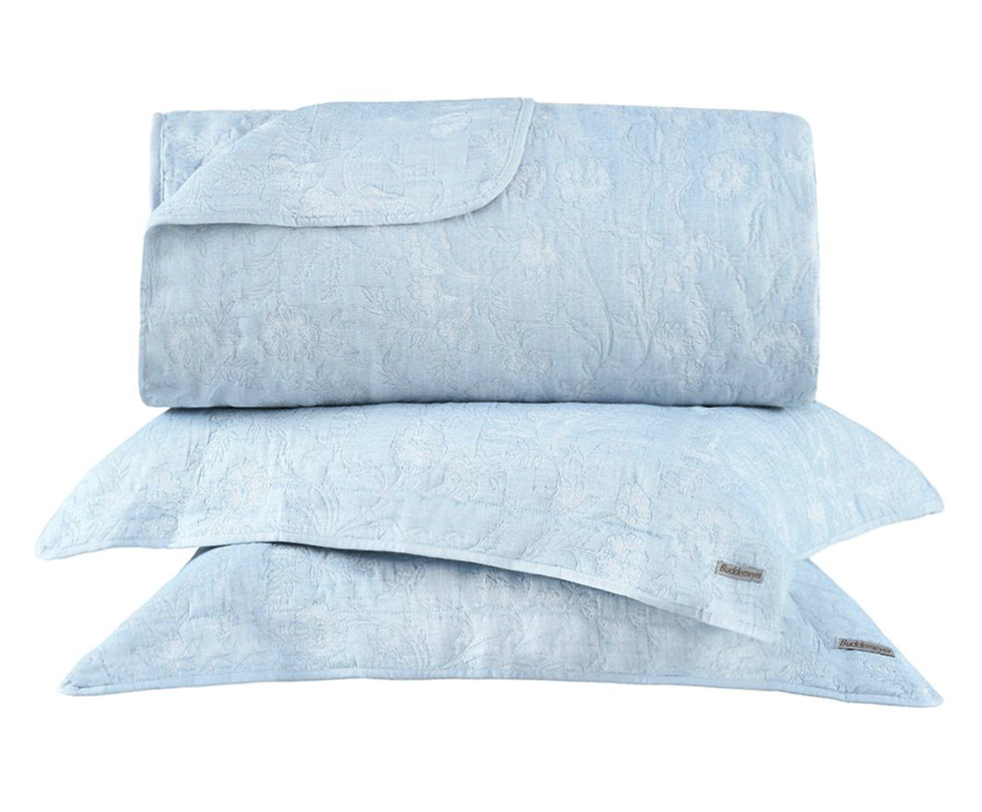 Jogo de Cobre-Leito Hanna Jacquard Azul - image 0