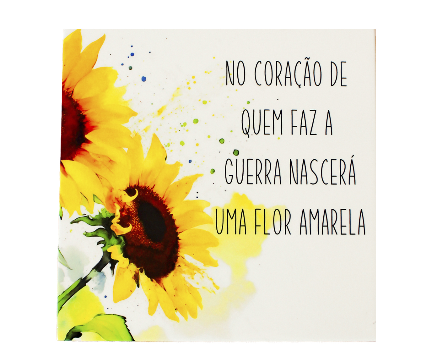 Azulejo Decorativo "Girassol Amarelo" - image 0