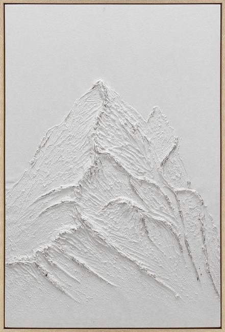 Quadro Montanhas em Gesso Branco St. Moritz B - image 0