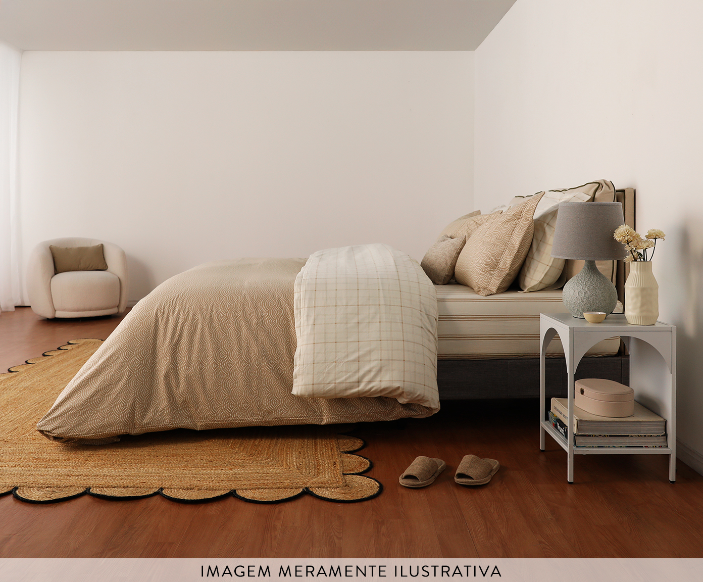 Duvet Grani Bege Avel&atilde; 200 Fios image number 3