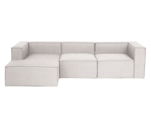 Sof&aacute; 3 M&oacute;dulos Chaise Direito Mensa Fendi - image 0