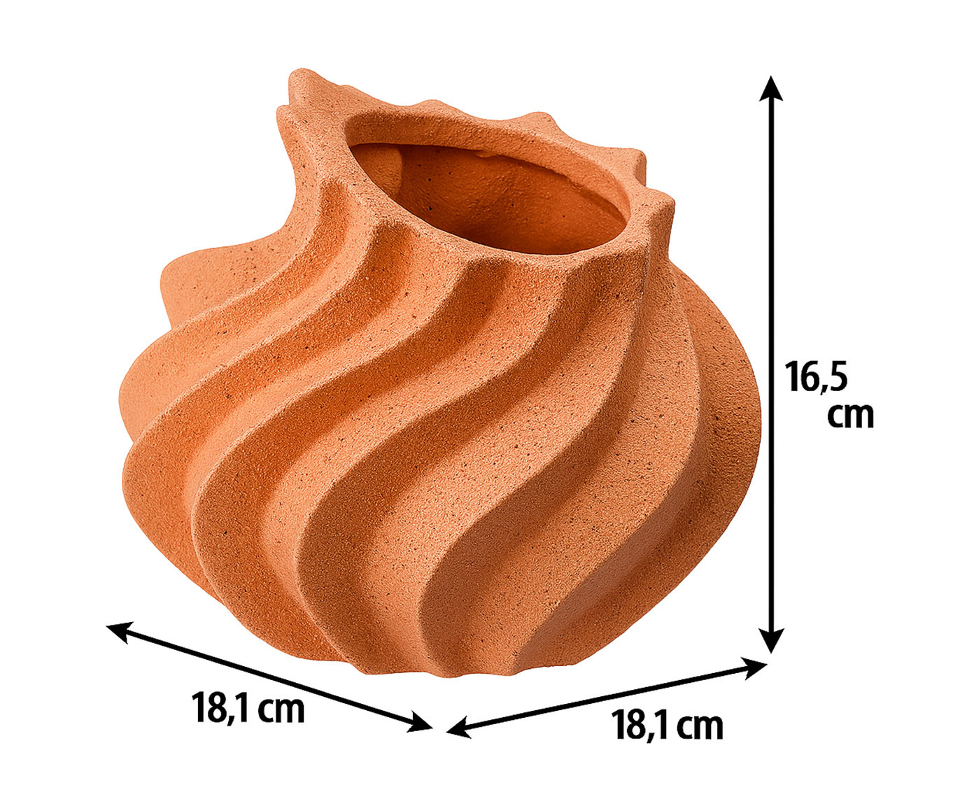 Vaso Cer&ecirc;mico Chamas Terracota image number 4
