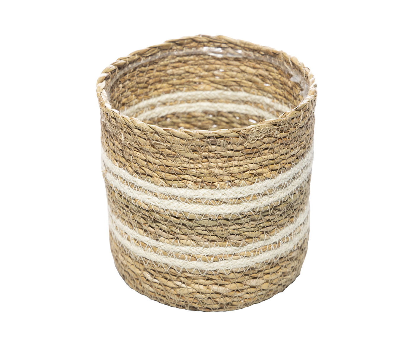 Jogo de Cachepots em Fibra Natural Bicolor image number 3