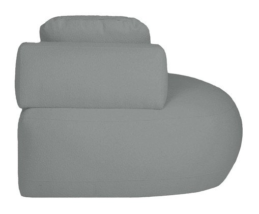 Sof&aacute; M&oacute;dulo Chaise Esquerdo Laguna by Elle - Boucle Cinza image number 2