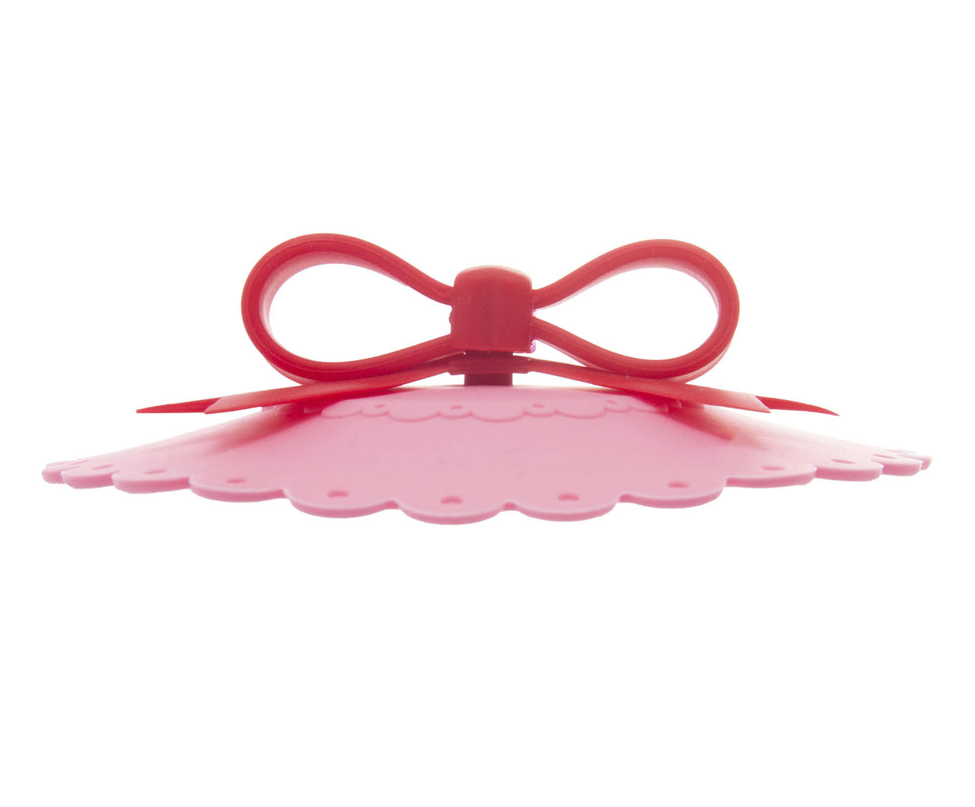 Tampa de Silicone para Copo La&ccedil;o Vermelho e Rosa - image 1