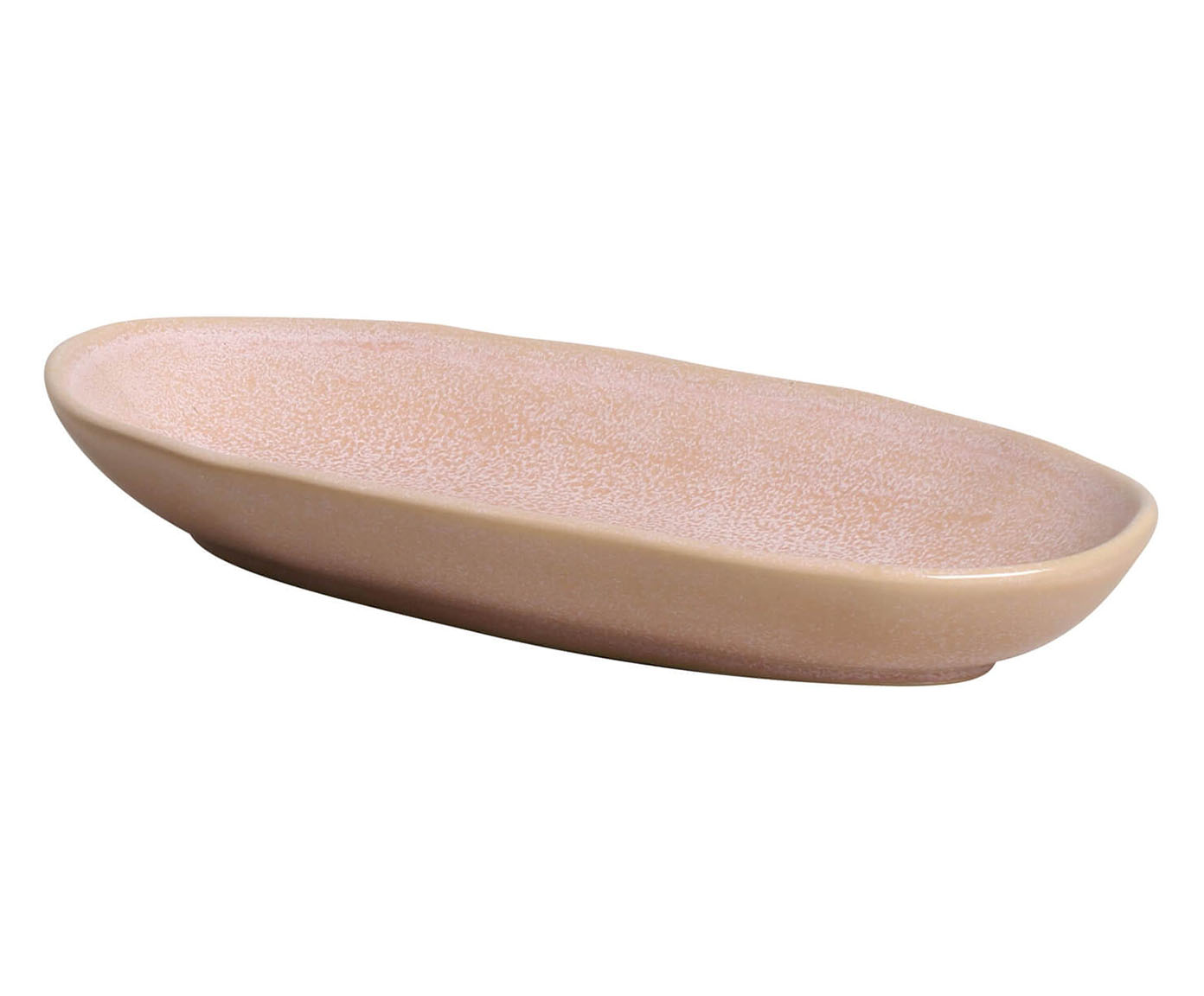 Jogo de Travessas Oval Funda Org&acirc;nico Litchi Rosa - image 1