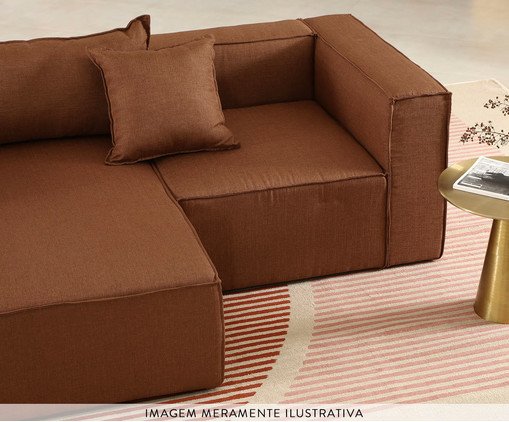 Sof&aacute; 2 M&oacute;dulos Chaise Esquerdo Mensa Fendi image number 7